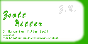 zsolt mitter business card